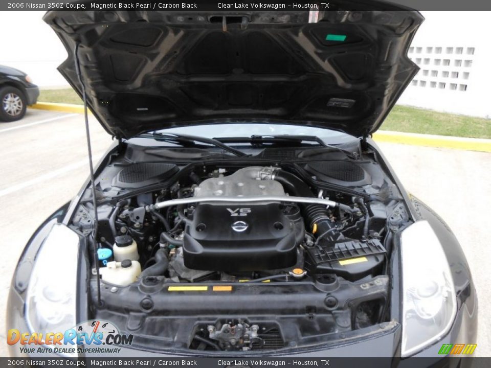 2006 Nissan 350Z Coupe Magnetic Black Pearl / Carbon Black Photo #6