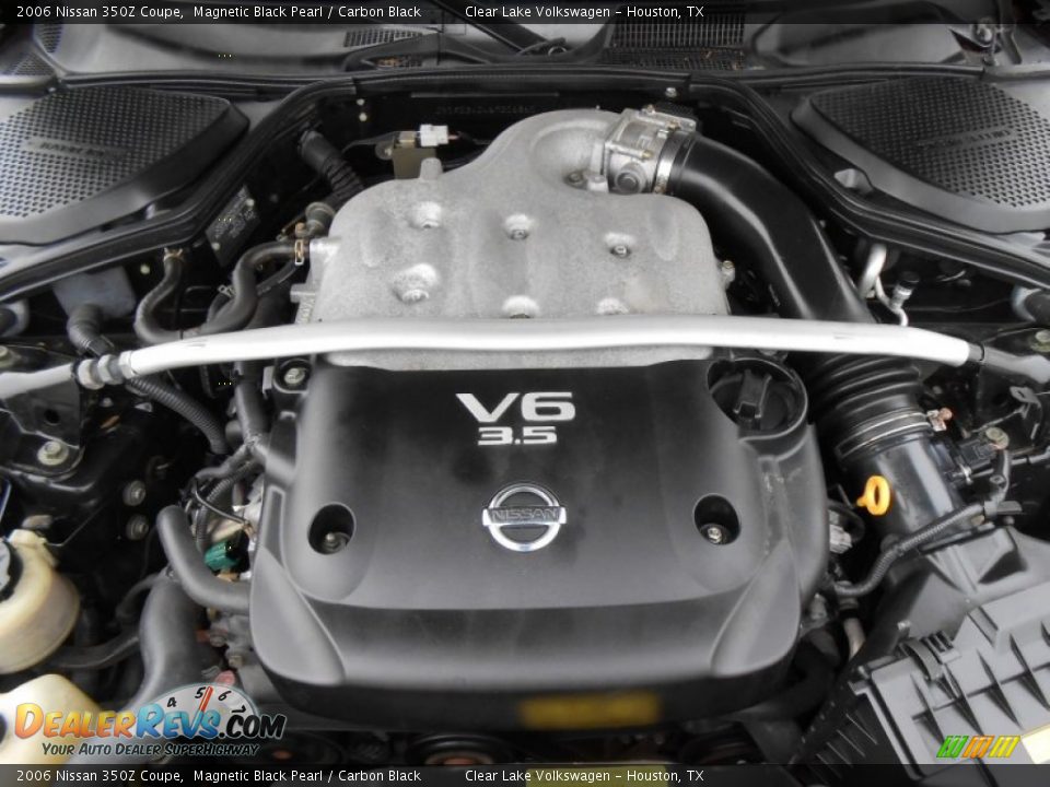 2006 Nissan 350Z Coupe Magnetic Black Pearl / Carbon Black Photo #7