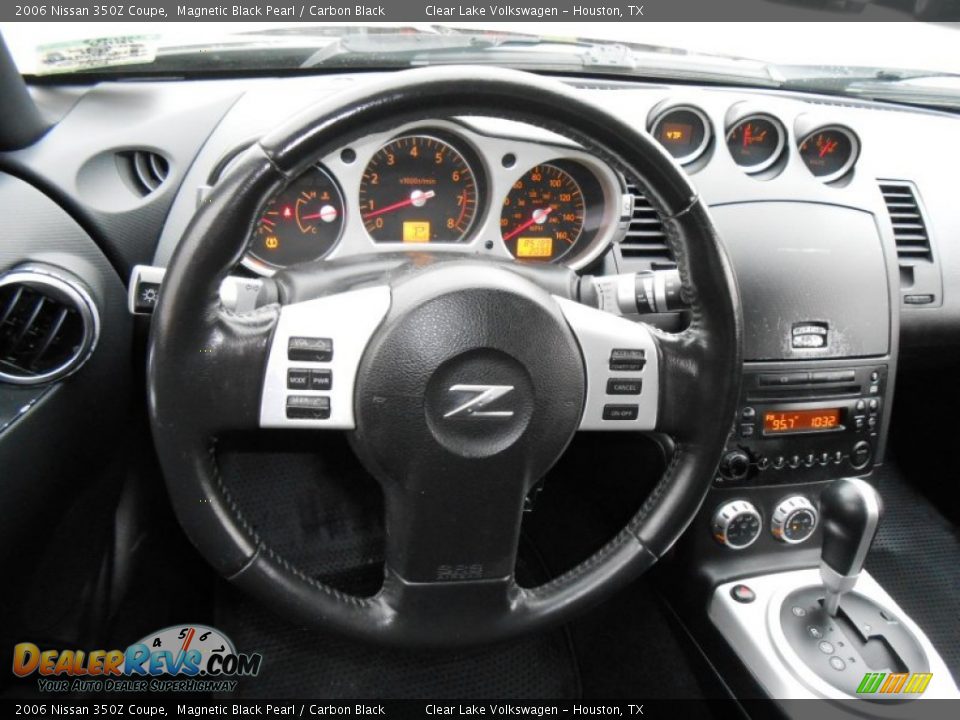 2006 Nissan 350Z Coupe Magnetic Black Pearl / Carbon Black Photo #15