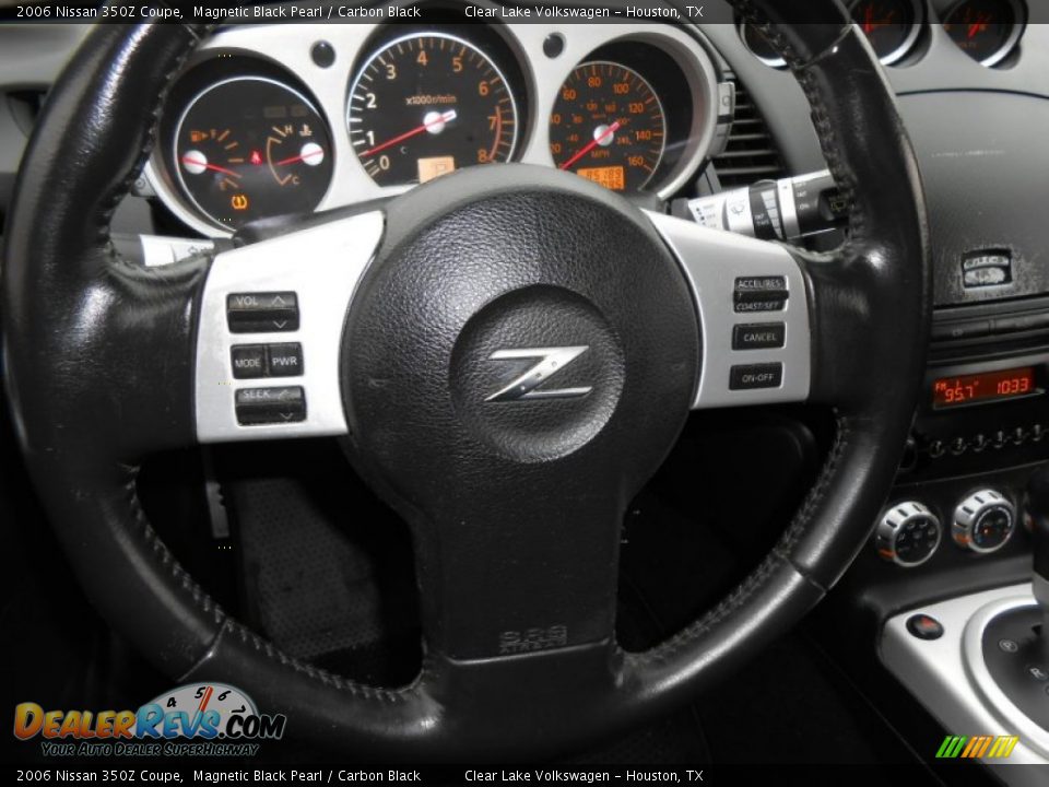 2006 Nissan 350Z Coupe Magnetic Black Pearl / Carbon Black Photo #16