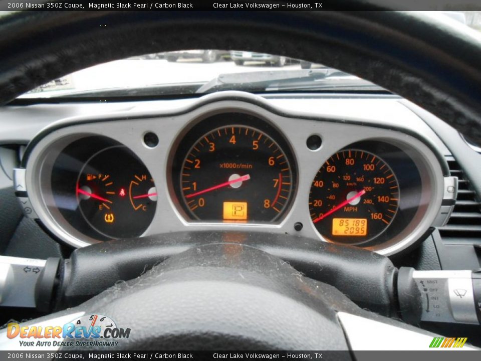 2006 Nissan 350Z Coupe Magnetic Black Pearl / Carbon Black Photo #20