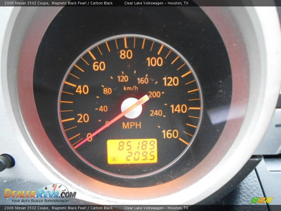 2006 Nissan 350Z Coupe Magnetic Black Pearl / Carbon Black Photo #21