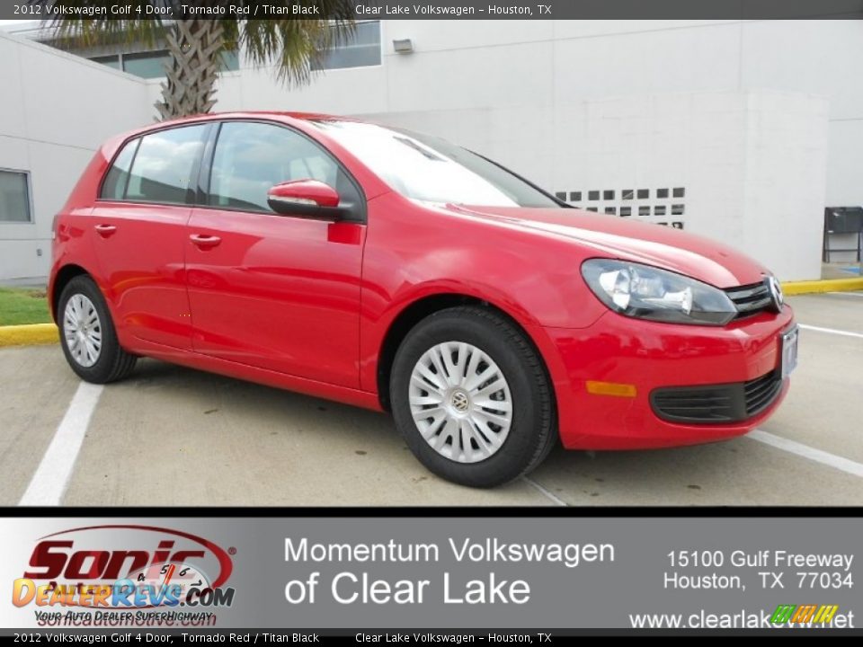 2012 Volkswagen Golf 4 Door Tornado Red / Titan Black Photo #1