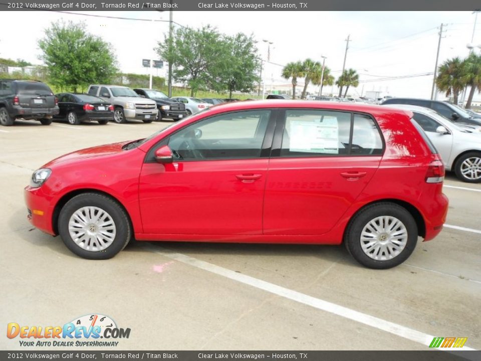 2012 Volkswagen Golf 4 Door Tornado Red / Titan Black Photo #4