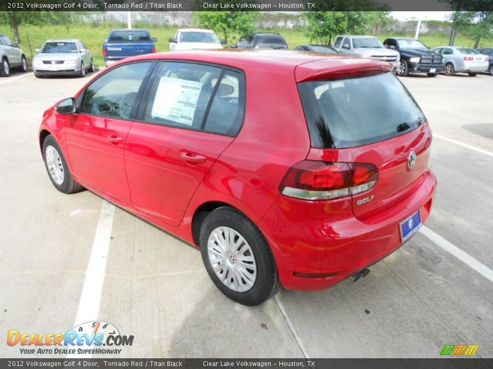2012 Volkswagen Golf 4 Door Tornado Red / Titan Black Photo #5