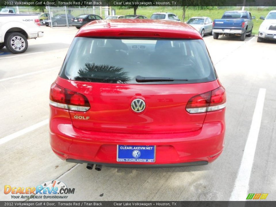 2012 Volkswagen Golf 4 Door Tornado Red / Titan Black Photo #6