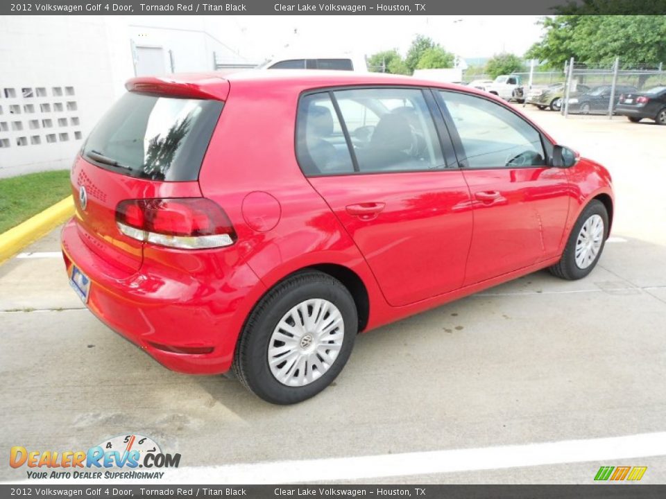 2012 Volkswagen Golf 4 Door Tornado Red / Titan Black Photo #7