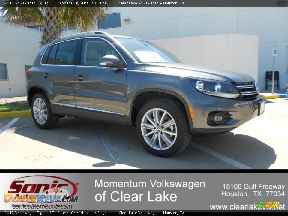 2012 Volkswagen Tiguan SE Pepper Gray Metallic / Beige Photo #1