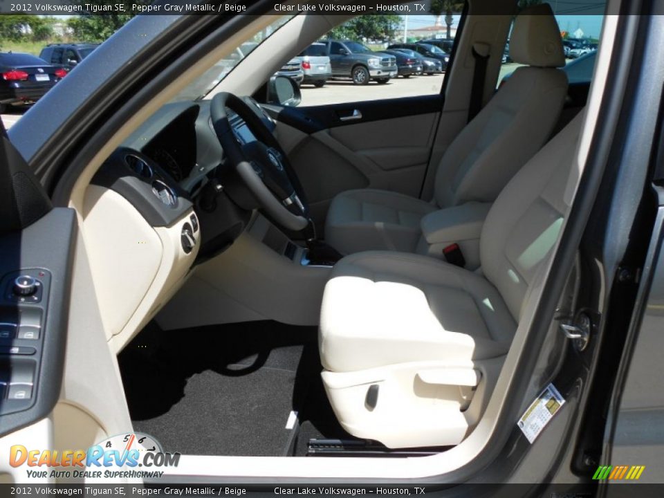 2012 Volkswagen Tiguan SE Pepper Gray Metallic / Beige Photo #11