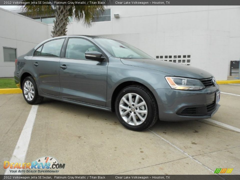 2012 Volkswagen Jetta SE Sedan Platinum Gray Metallic / Titan Black Photo #1