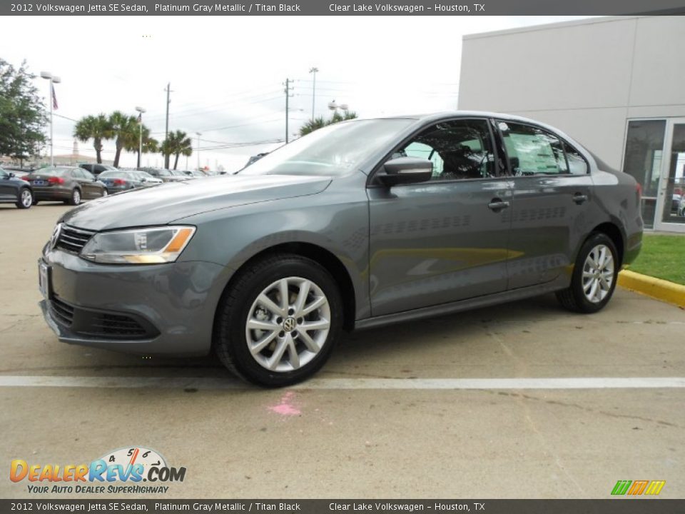 2012 Volkswagen Jetta SE Sedan Platinum Gray Metallic / Titan Black Photo #3