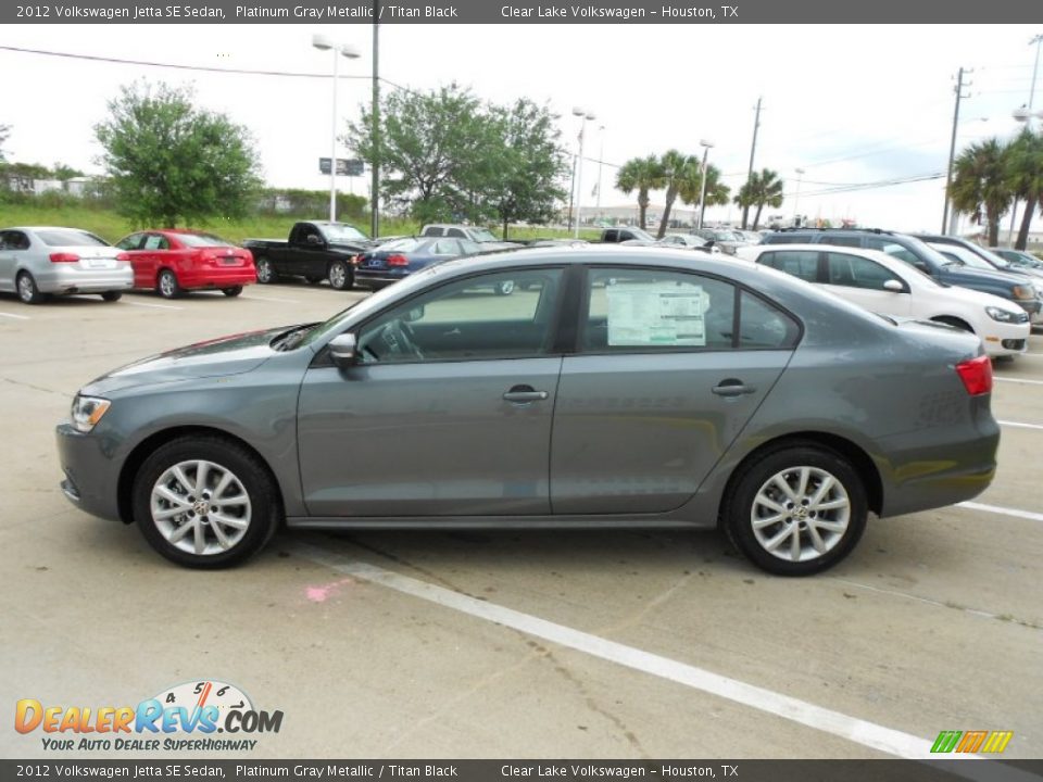 2012 Volkswagen Jetta SE Sedan Platinum Gray Metallic / Titan Black Photo #4