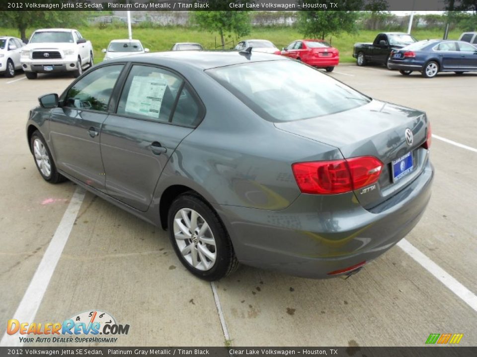 2012 Volkswagen Jetta SE Sedan Platinum Gray Metallic / Titan Black Photo #5