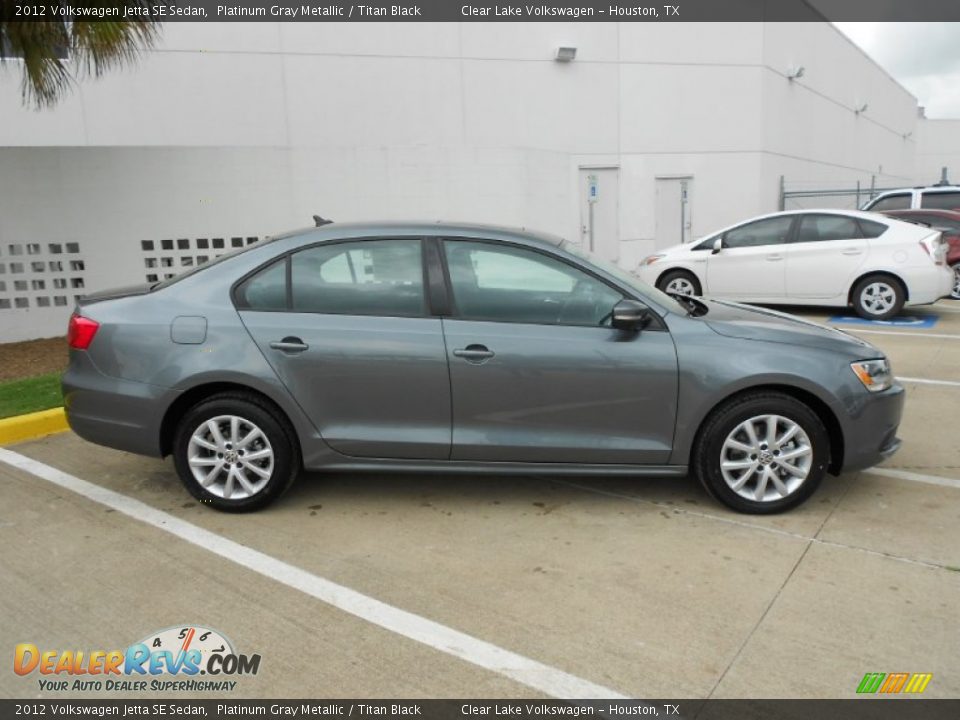 2012 Volkswagen Jetta SE Sedan Platinum Gray Metallic / Titan Black Photo #8