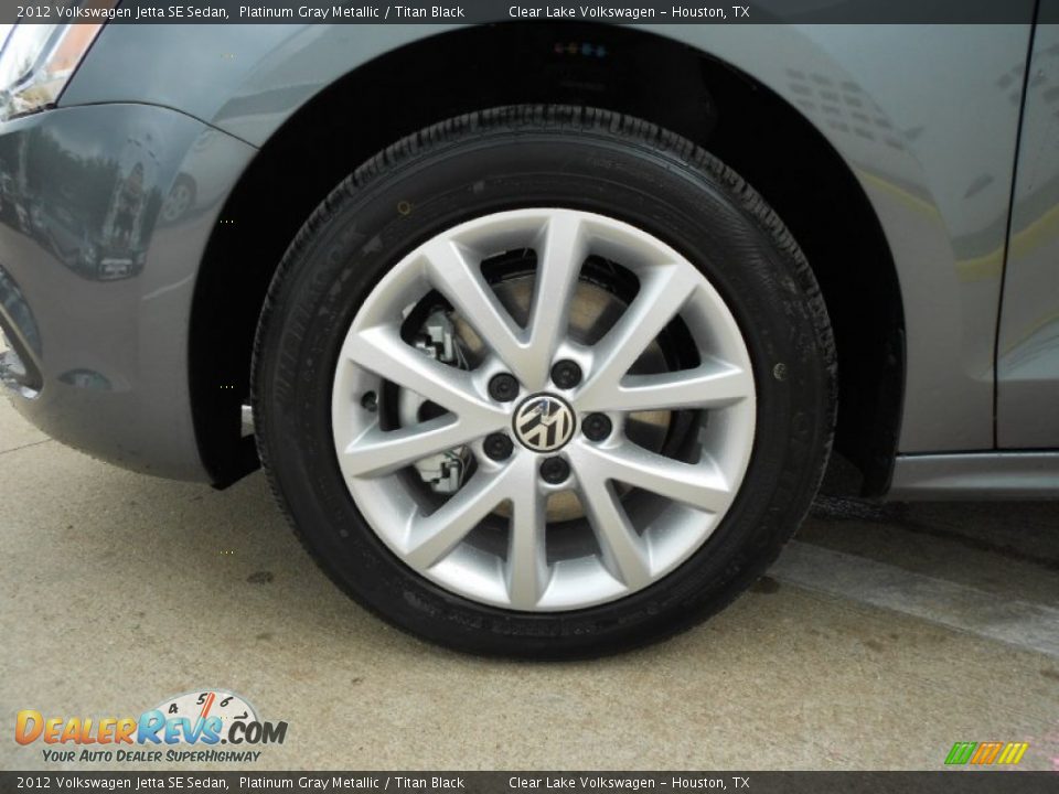 2012 Volkswagen Jetta SE Sedan Platinum Gray Metallic / Titan Black Photo #9