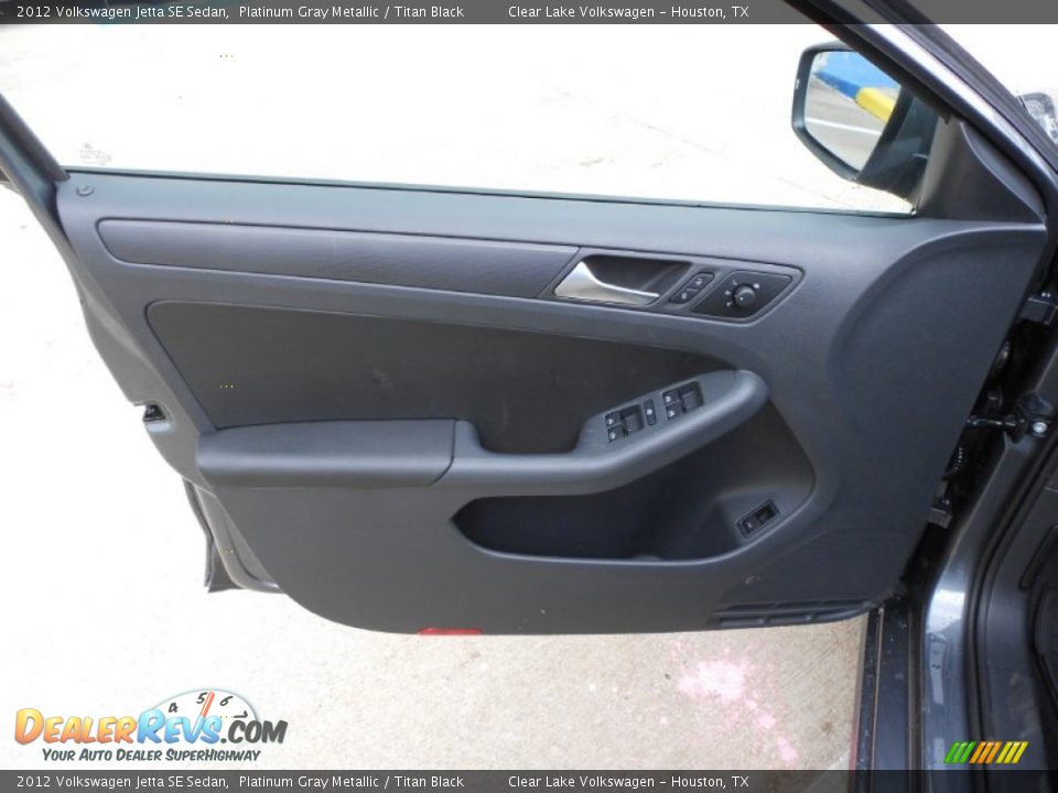 2012 Volkswagen Jetta SE Sedan Platinum Gray Metallic / Titan Black Photo #10