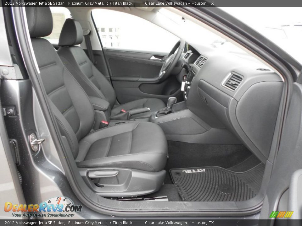 2012 Volkswagen Jetta SE Sedan Platinum Gray Metallic / Titan Black Photo #13