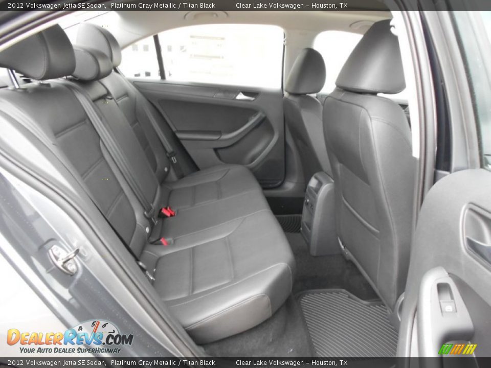 2012 Volkswagen Jetta SE Sedan Platinum Gray Metallic / Titan Black Photo #14