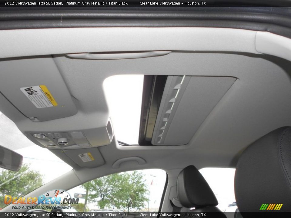 2012 Volkswagen Jetta SE Sedan Platinum Gray Metallic / Titan Black Photo #21