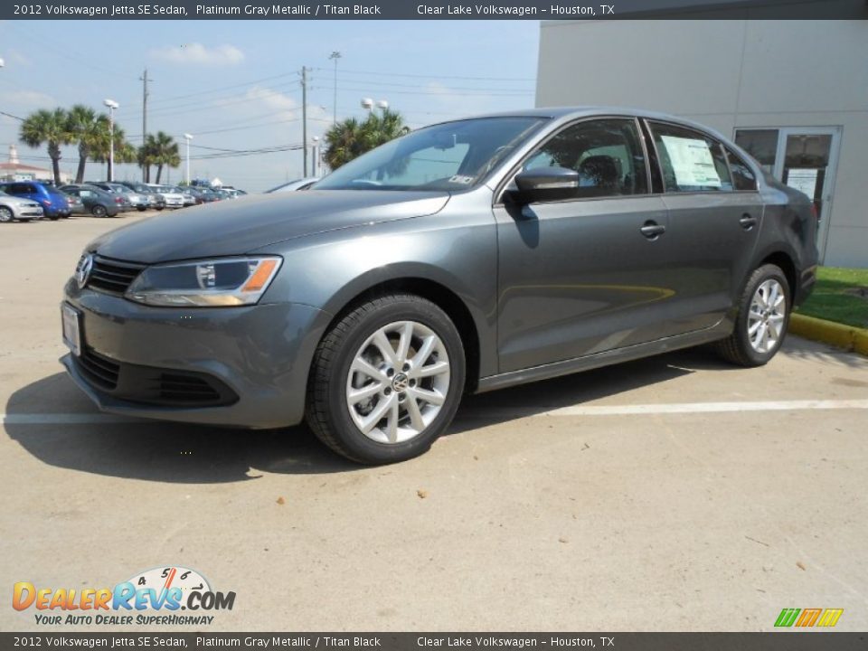 2012 Volkswagen Jetta SE Sedan Platinum Gray Metallic / Titan Black Photo #3