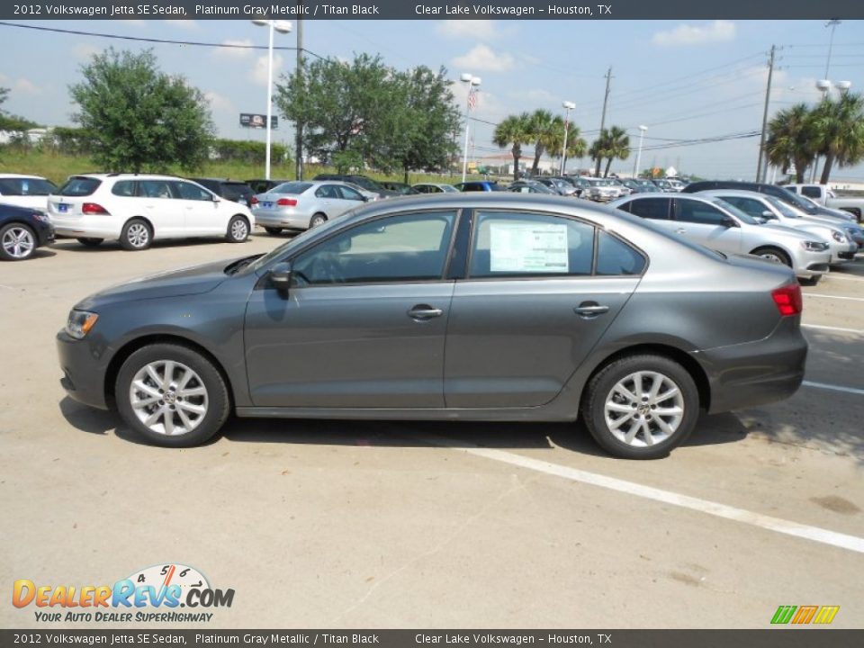 2012 Volkswagen Jetta SE Sedan Platinum Gray Metallic / Titan Black Photo #4