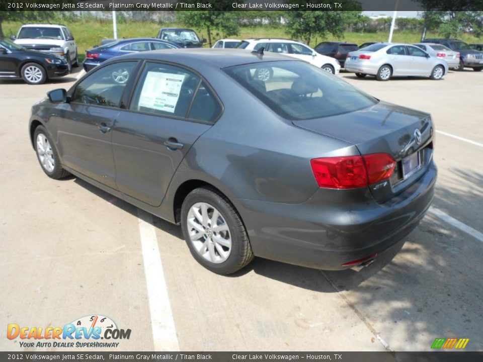 2012 Volkswagen Jetta SE Sedan Platinum Gray Metallic / Titan Black Photo #5