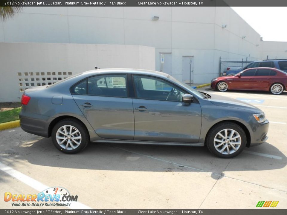 2012 Volkswagen Jetta SE Sedan Platinum Gray Metallic / Titan Black Photo #8