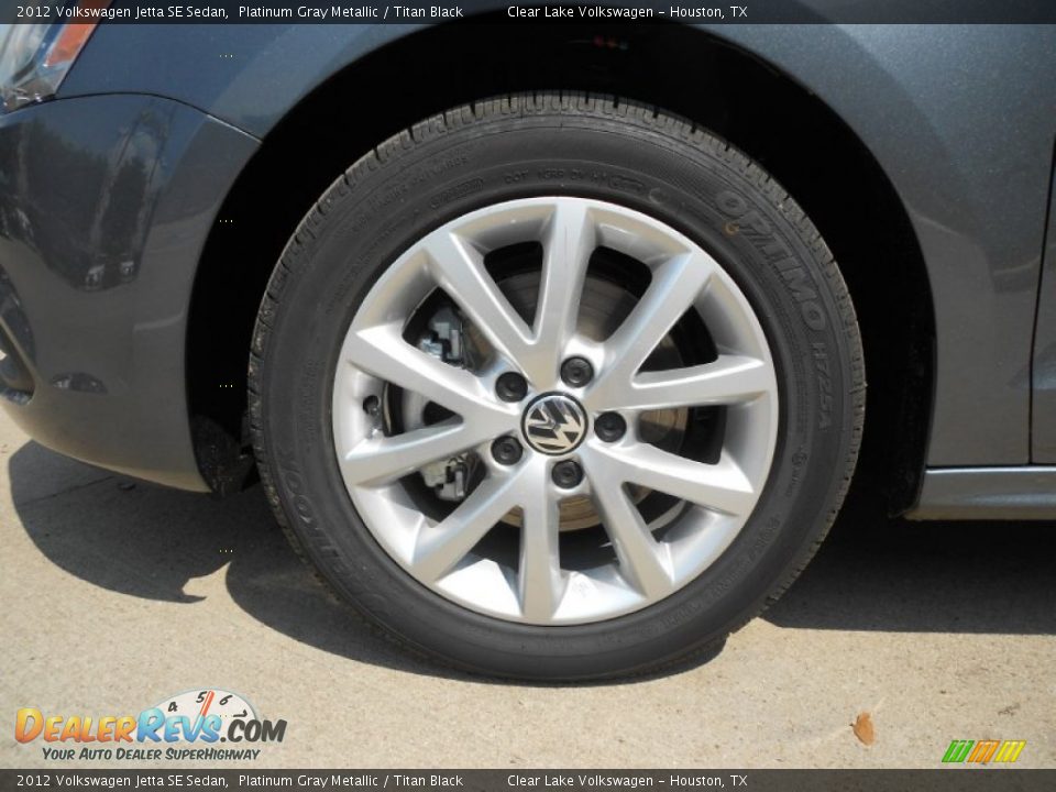 2012 Volkswagen Jetta SE Sedan Platinum Gray Metallic / Titan Black Photo #9