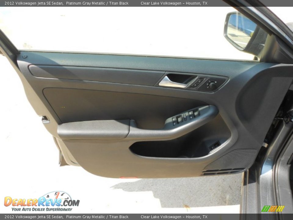 2012 Volkswagen Jetta SE Sedan Platinum Gray Metallic / Titan Black Photo #10