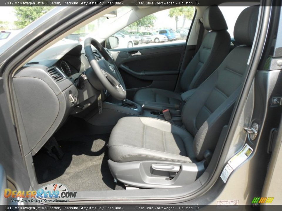 2012 Volkswagen Jetta SE Sedan Platinum Gray Metallic / Titan Black Photo #11