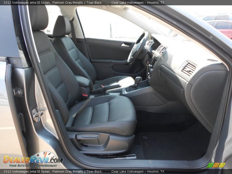 2012 Volkswagen Jetta SE Sedan Platinum Gray Metallic / Titan Black Photo #13