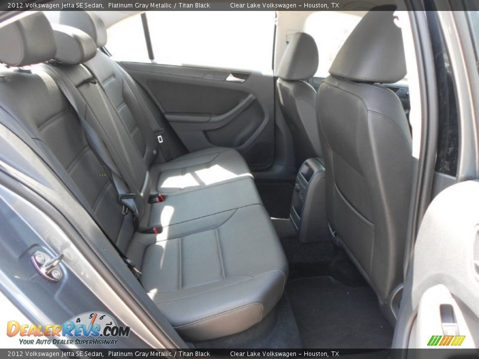 2012 Volkswagen Jetta SE Sedan Platinum Gray Metallic / Titan Black Photo #14