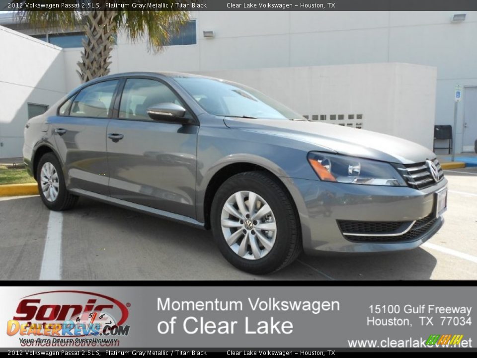 2012 Volkswagen Passat 2.5L S Platinum Gray Metallic / Titan Black Photo #1