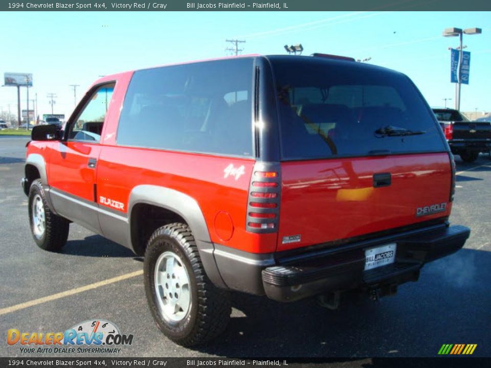 1994 Chevrolet Blazer Sport 4x4 Victory Red / Gray Photo #7