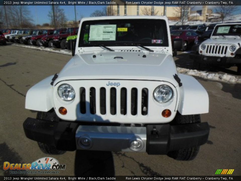 2013 Jeep Wrangler Unlimited Sahara 4x4 Bright White / Black/Dark Saddle Photo #3