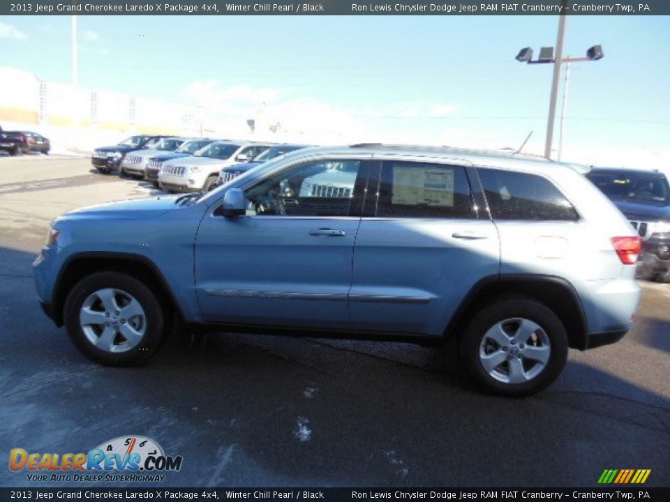 2013 Jeep Grand Cherokee Laredo X Package 4x4 Winter Chill Pearl / Black Photo #1