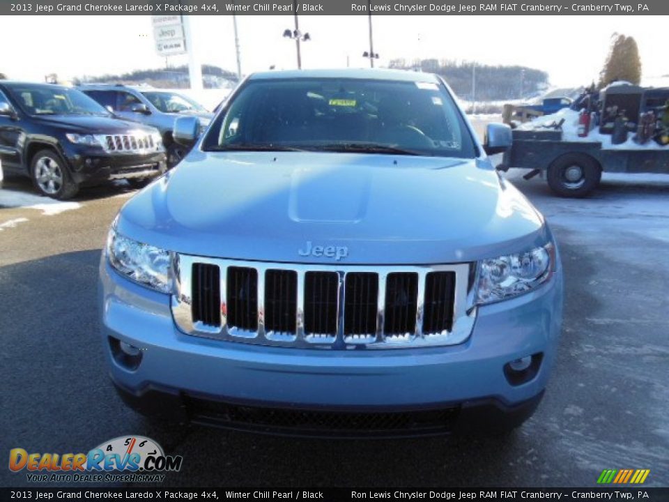 2013 Jeep Grand Cherokee Laredo X Package 4x4 Winter Chill Pearl / Black Photo #3