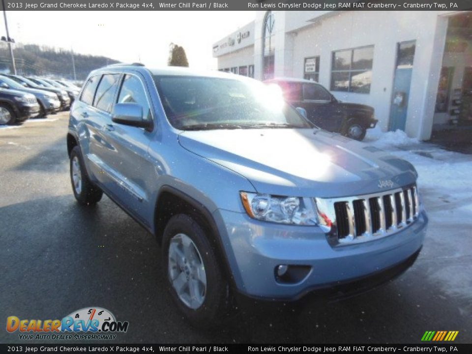 2013 Jeep Grand Cherokee Laredo X Package 4x4 Winter Chill Pearl / Black Photo #4