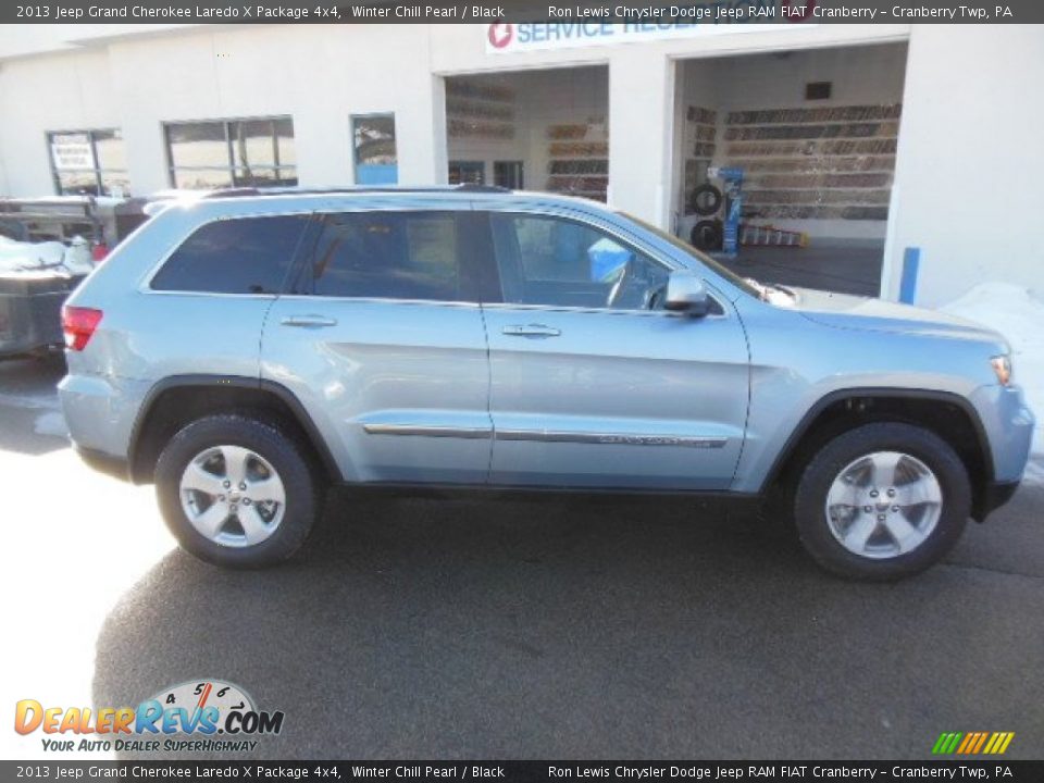 2013 Jeep Grand Cherokee Laredo X Package 4x4 Winter Chill Pearl / Black Photo #5