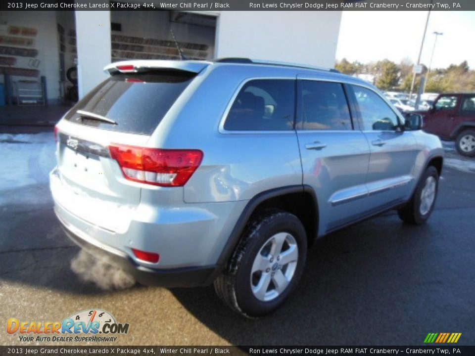 2013 Jeep Grand Cherokee Laredo X Package 4x4 Winter Chill Pearl / Black Photo #6