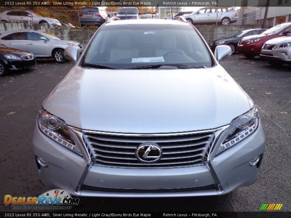 2013 Lexus RX 350 AWD Silver Lining Metallic / Light Gray/Ebony Birds Eye Maple Photo #7