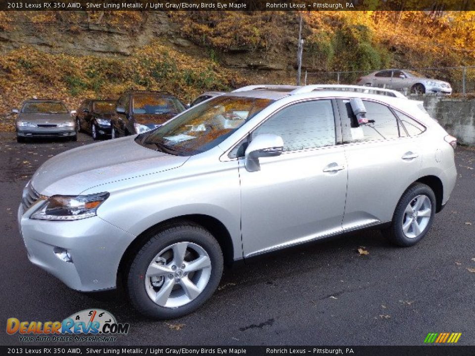 2013 Lexus RX 350 AWD Silver Lining Metallic / Light Gray/Ebony Birds Eye Maple Photo #8
