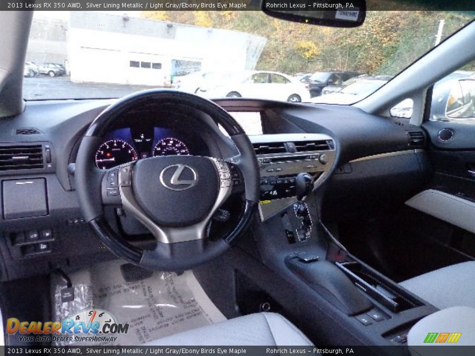 2013 Lexus RX 350 AWD Silver Lining Metallic / Light Gray/Ebony Birds Eye Maple Photo #12