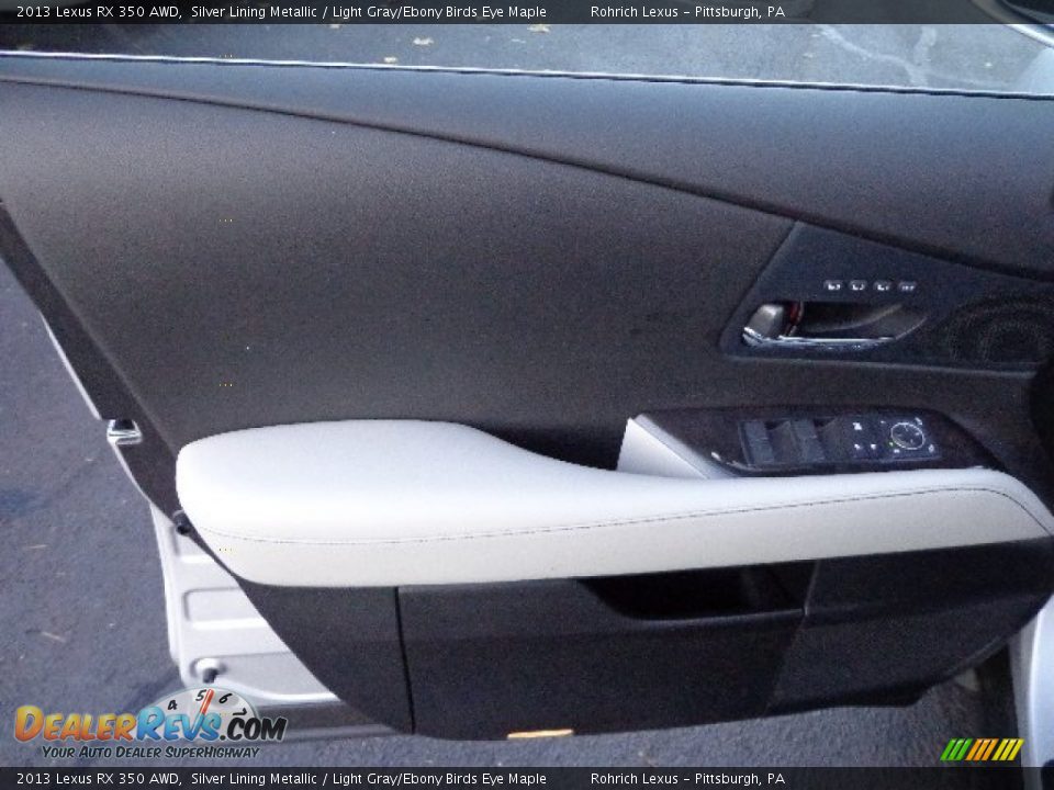 2013 Lexus RX 350 AWD Silver Lining Metallic / Light Gray/Ebony Birds Eye Maple Photo #14