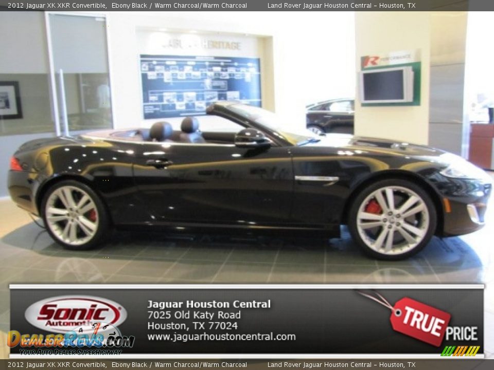 2012 Jaguar XK XKR Convertible Ebony Black / Warm Charcoal/Warm Charcoal Photo #1