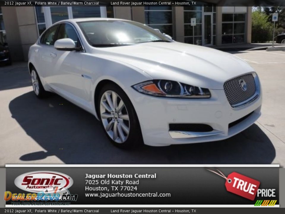 2012 Jaguar XF Polaris White / Barley/Warm Charcoal Photo #1