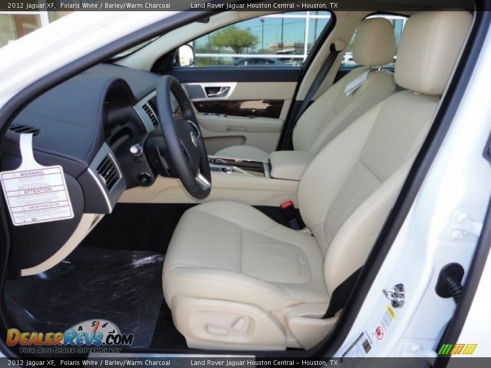 2012 Jaguar XF Polaris White / Barley/Warm Charcoal Photo #2