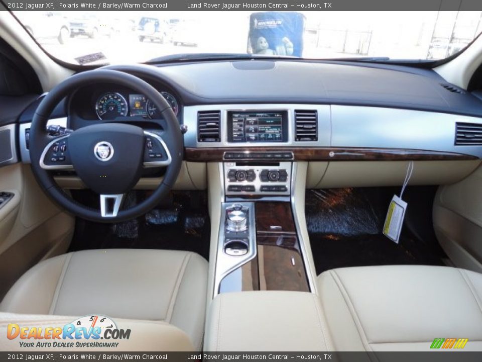 2012 Jaguar XF Polaris White / Barley/Warm Charcoal Photo #3