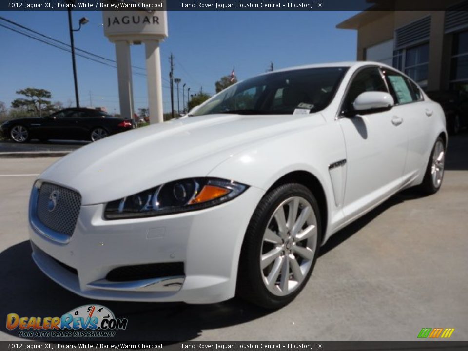 2012 Jaguar XF Polaris White / Barley/Warm Charcoal Photo #5