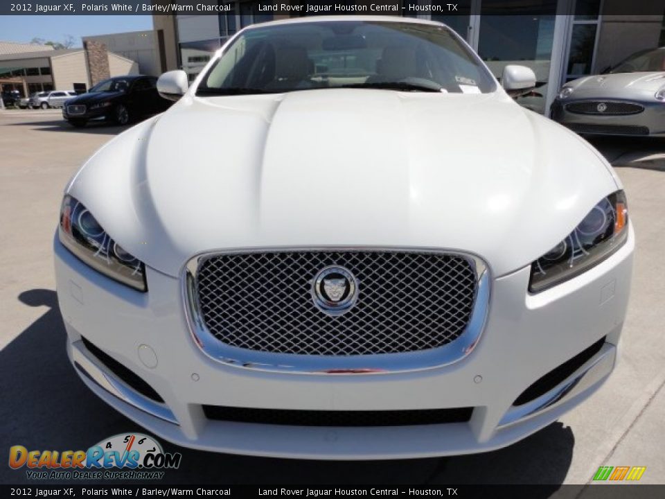 2012 Jaguar XF Polaris White / Barley/Warm Charcoal Photo #6